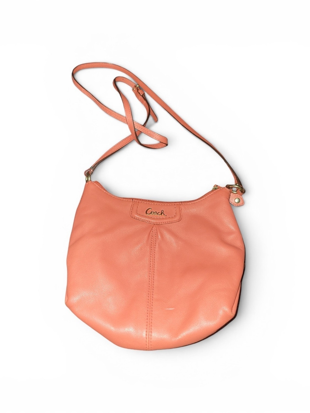 VTG Coach Ashley Leather Swingpack Crossbody (Style F48121) Persimmon Orange
